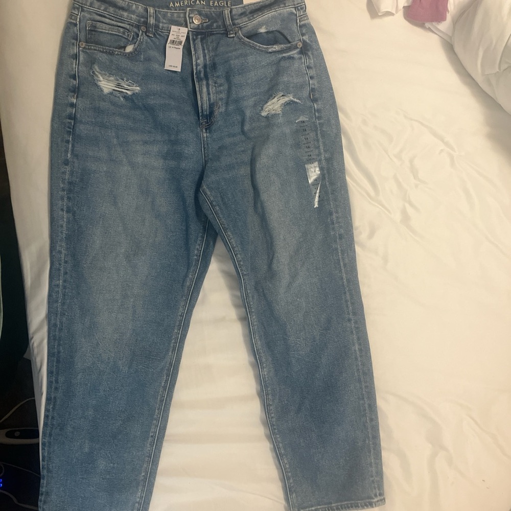 American Eagle Outfitters Women's Light Blue Boyfriend Jeans